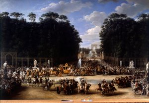 Napoleon a Marie Louise vstoupili do Tuilerijské zahrady (2. dubna