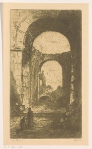 Palatijnsche ruïne v Římě (původní název na objektu) od Etienne Bosch (signed by artist)