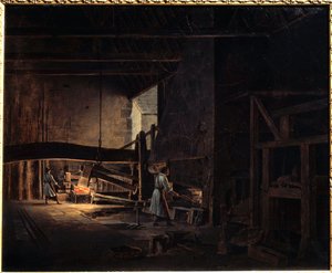 Kovárny v Chatillon sur Seine (Chatillon-sur-Seine) Malba Etienna Bouhota (1780-1862) 1823 Montbard, Musee des Forges de Breffan