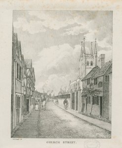 Tamworth - Church Street: litografie, nd [1796-1865] (tisk)