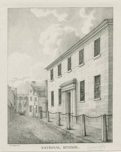 Tamworth - National School: litografie, nd [1796-1865] (tisk)