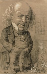 Karikaturní portrét Pierre-Jean de Beranger od Etienne Carjat