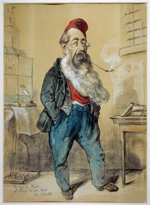 Karikaturní portrét Julese Miota (1810-1883), politika od Etienne Carjat