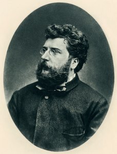 Portrét Georgese Bizeta (1838-1875) Francouzský hudební skladatel - Fotorytina z fotografie Etienna Carjata (1828-1906) - Skladatel Georges Bizet - Fotorytina od Etienne Carjat