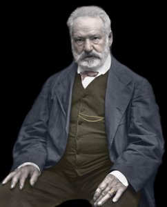 Portrét Victora Huga (1802-1885), francouzského spisovatele a básníka, kolorizace na fotografii Etienna Carjata (1828-1906) - Victor Hugo (1802-1885). Anglický spisovatel a básník. ca. 1870. Kolorovaná fotografie. od Etienne Carjat