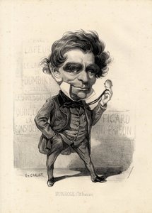 létající list - Ilustrace Etienne Carjat (1826-1906): Divadlo - Monrose Antoine-Martial Louis Barizain, Louis Monrose (1811-1883) od Etienne Carjat