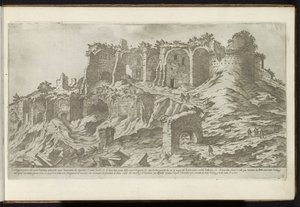Palatijn te Rome Bouwwerken uit de oudheid (název série) Pozůstatky starověkého Říma shromážděné a vyfotografované v perspektivě Stefano Du Perac Parisino (název série na objektu) od Etienne Duperac