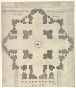 Plán svatého Petra Peters, 1569 od Etienne Duperac