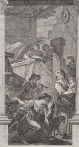 Kaple Nalezenců v Paříži: Klanění pastýřů, 1752. od Etienne Fessard