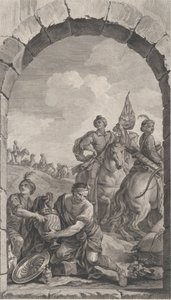 Kaple Nalezenců v Paříži: The Suite of the Magi: Cavaliers, 1756. od Etienne Fessard