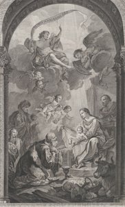 Kaple Nalezenců v Paříži: Mágové Gaspard a Melchior adorující E..., 1752.