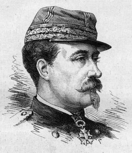 Generál Jean Baptiste Marie Edouard Campenon (1819-1890), francouzský voják a politik. Rytina od Bocoura v „“Le Monde Illustré““ č. 1287 z 26. listopadu