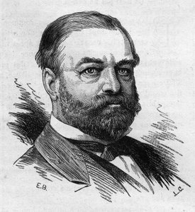 Portrét Adolphe Cochery (1819 -1900), francouzský politik. Rytina od Bocoura v „“Le Monde Illustré““ č. 1287 z 26. listopadu