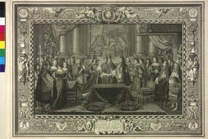 Svatba krále Ludvíka XIV. s Marií Terezií Rakouskou od Étienne Jeaurat