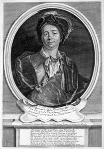 Bernard Le Bovier de Fontenelle, francouzský spisovatel (rytina) od Etienne Jehandier (after) Desrochers
