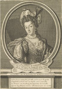 Portrét Madeleine de Scudéry 1607-1701, c. 1710.