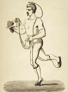 Runner dostal přístroj určený k zaznamenání jeho různých temp, z Popular Science Monthly, pub.1875
