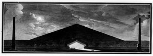 Pohřební pomník „“ charakterizující žánr stínové architektury“ – E.L. Boullée.