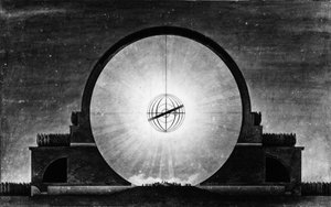 Newton cenotaph, day effect cut - E.L. Boullée.