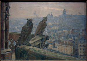 Paříž při pohledu z Notre-Dame od Etienne Moreau Nelaton