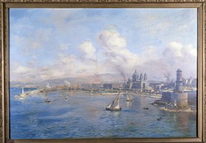 Povodí Joliette a nové přístavy v Marseille Malba Etienna Martina (1856-1945). Marseillská akademie od Etienne Philippe Martin