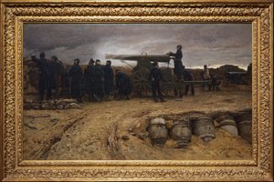 Francouzské těžké dělo při obléhání Paříže, 1872
