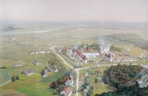 Znovudobytí zámku de Mondement francouzskou armádou 9. září 1914, během první bitvy na Marně, 1915