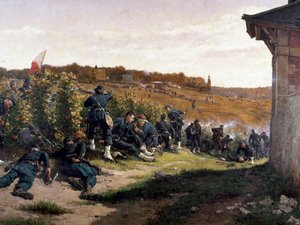 Tirailleurs de la Seine v bitvě u Rueil-Malmaison, 21. října 1870, detail