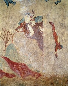 Potápěč. (Detail fresky, 520-510 př.nl) od Etruscan