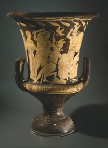 Calyx-krater (velká váza). Červenofigurová keramika z Perugie (Umbrie). Etruská civilizace, 4. století před naším letopočtem. od Etruscan