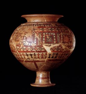 Etruská civilizace: váza olla z hrobky 3, nekropole Buccacce a Bisenzio - 7. století př.n.l. od Etruscan