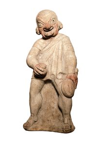 Etruská civilizace: reprezentace komického herce s groteskním výrazem. Sochařství 2. století před JC. Londýn, Britské muzeum od Etruscan