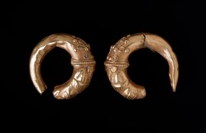 Zlaté náušnice, 450-400 př. Kr od Etruscan