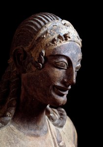 Hlava Apollóna z Veio (Detail) - Terakotová socha, 510-490 př. Kr od Etruscan