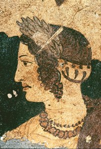 Portrét Velia Spurinna - Detail - Freska, 4. století před naším letopočtem od Etruscan