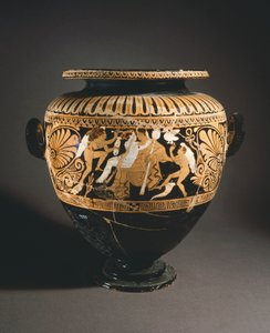 Stamnos (nádoba na skladování kapalin). Červenofigurová keramika z Porana (Umbrie). Etruská civilizace, 4. století před naším letopočtem. od Etruscan