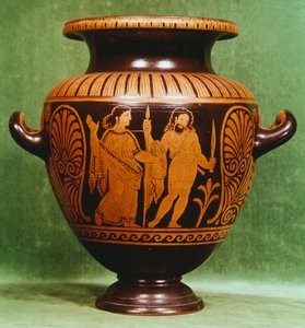 Stamnos, červenofigurová keramika z Vulci (Lazio). Etruská civilizace, 4. století před naším letopočtem. od Etruscan