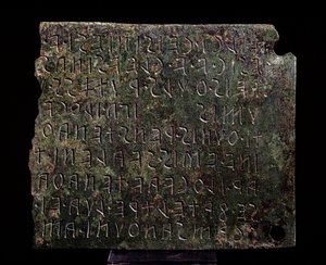 Bronzová tabulka z Monte Acuto, Formello - 3.-2. století před naším letopočtem od Etruscan Etruscan