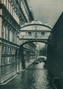 Most vzdechů, Benátky, Itálie, 1927 od Eugen Poppel