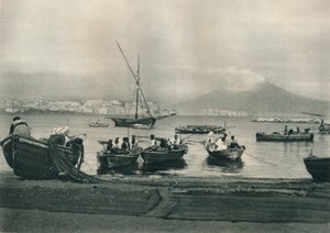 Rybáři vyplouvající na moře, Neapol, Itálie, 1927 od Eugen Poppel