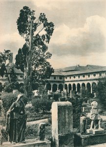 Zahrada v muzeu Diokleciánových lázní, Řím, Itálie, c1926 1927 od Eugen Poppel