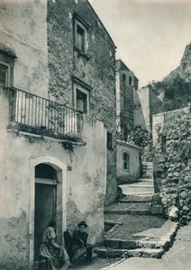 Ulice v Taormině, Sicílie, Itálie, 1927 od Eugen Poppel
