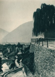 Pohled na město, Merano, Jižní Tyrolsko, Itálie, 1927 od Eugen Poppel