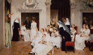 Klášterní scéna v Benátkách (olej na plátně) od Eugen von Blaas