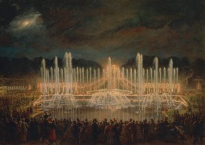 Francie, Versailles, Nokturno ve Versailles (Velké vody ve Versailles) od Eugene Louis Lami