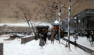 Nábřeží Seiny od Eugene Galien Laloue