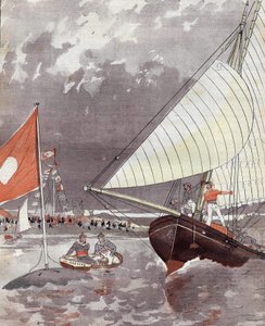 Regates v Le Havre v roce 1892 na základě akvarelu pana Courbona. od Eugene (after) Courboin