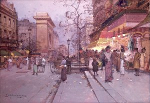 Brána svatého Denise od Eugene 1854-1941 Galien-Laloue