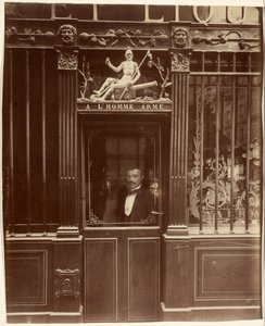 Kavárna, rue des Blancs-Manteaux 25 od Eugène Atget
