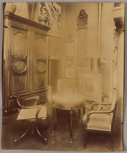 Innenraum von Herrn C., Dekorateur Wohnungen, Rue du Montparnasse od Eugène Atget